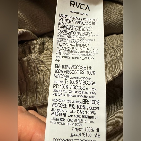 RVCA New Yume Beach Pants size M /10 - Picture 9 of 11